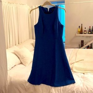 Blue tweed dress
